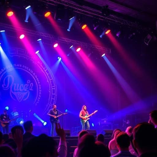 Band performing on stage icon representing live recording services