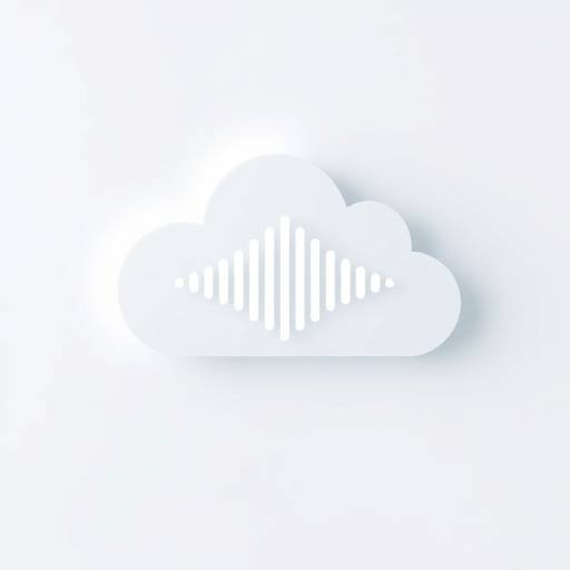 Cloud icon with sound wave representing online mastering services